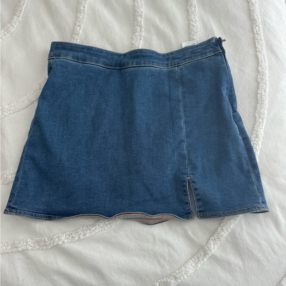 American Eagle Outfitters Blue Mini Pencil Skirt with Slit